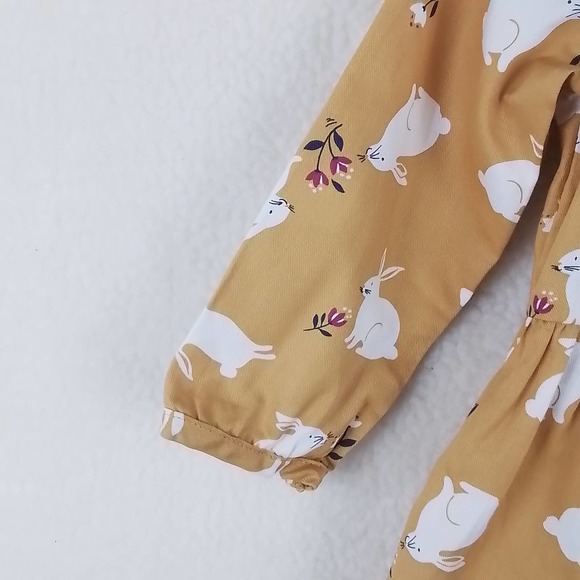 NWT Carter's‎ Baby 3-Piece Dress Set Girl's Size 18m in Yellow w/ Bunnies - Picture 10 of 15